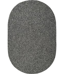 Rhody Elegance Frosty Black EG82 2 ft. X 3 ft. Oval Braided Rug
