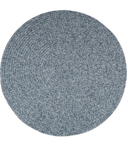 Rhody Elegance Dusty Blue EG92 4 ft. X 4 ft. Round Braided Rug