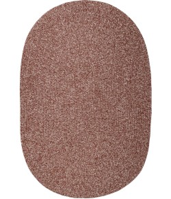 Rhody Elegance Earthy Terracotta EG42 2 ft. X 4 ft. Oval Runner Braided Rug