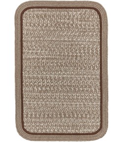 Rhody Casual Comfort Mocha CC38 7 ft. X 9 ft. Rectangle Braided Rug