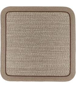 Rhody Casual Comfort Mocha CC38 10 ft. X 10 ft. Square Braided Rug