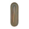 Rhody Country Jewel Emerald CJ25 2 ft. X 8 ft. Oval Runner Braided Rug
