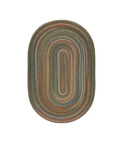Rhody Country Jewel Emerald CJ25 5 ft. X 8 ft. Oval Braided Rug