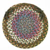 Rhody Country Jewel Emerald CJ25 15 in. X 15 in. Chair Pad Braided Rug