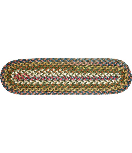 Rhody Country Jewel Emerald CJ25 8 in. X 28 in. Stair Tread Rug