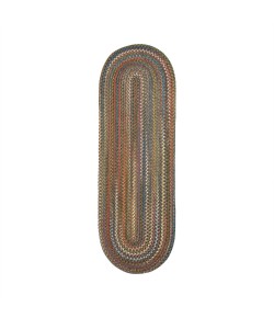 Rhody Country Jewel Bronze CJ35 2 ft. X 8 ft. Oval Runner Braided Rug