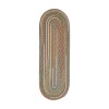 Rhody Country Jewel Champagne CJ55 2 ft. X 8 ft. Oval Runner Braided Rug