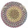Rhody Country Jewel Champagne CJ55 15 in. X 15 in. Chair Pad Braided Rug