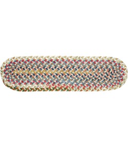 Rhody Country Jewel Champagne CJ55 8 in. X 28 in. Stair Tread Braided Rug