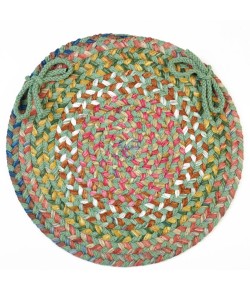 Rhody Country Jewel Peridot CJ65 15 in. X 15 in. Chair Pad Braided Rug