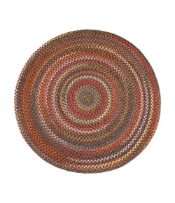 Rhody Country Jewel Tawny Port CJ75 10 ft. X 10 ft. Round Braided Rug