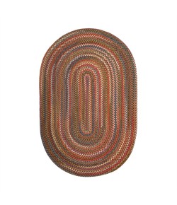 Rhody Country Jewel Tawny Port CJ75 3 ft. X 5 ft. Oval Braided Rug
