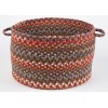 Rhody Country Jewel Tawny Port CJ75 18 in. X 12 in. Basket Braided Rug
