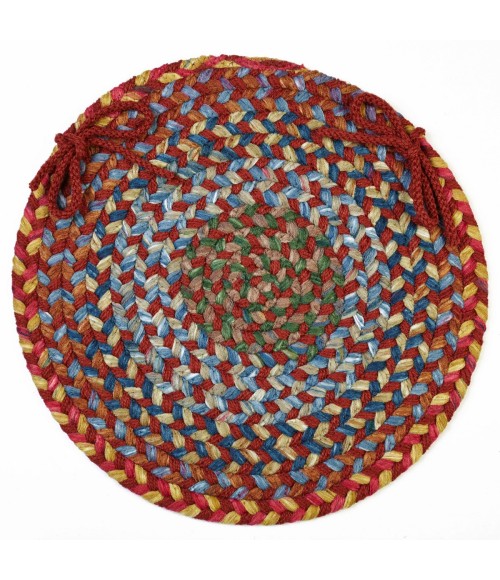 Rhody Country Jewel Tawny Port CJ75 15 in. X 15 in. Chair Pad Set-of-4 Rug