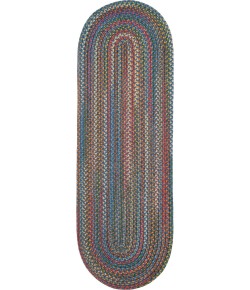Rhody Country Jewel Sapphire CJ95 2 ft. X 8 ft. Oval Runner Braided Rug