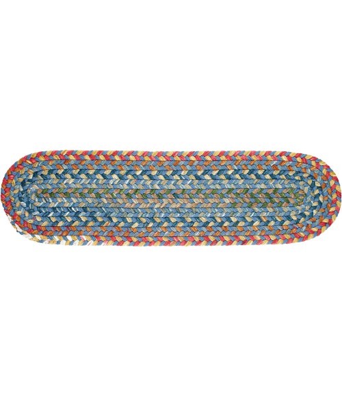 Rhody Country Jewel Sapphire CJ95 8 in. X 28 in. Stair Tread Rug