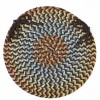 Rhody Cypress Brown Velvet CY37 15 in. X 15 in. Chair Pad Braided Rug