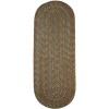 Rhody Cypress Brown Velvet CY37 2 ft. X 6 ft. Oval Runner Braided Rug