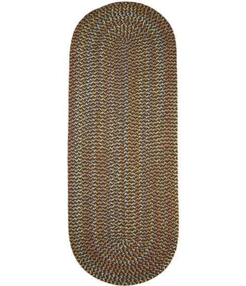 Rhody Cypress Brown Velvet CY37 2 ft. X 8 ft. Oval Runner Rug