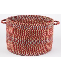 Rhody Cypress Brilliant Red CY47 18 in. X 12 in. Basket Braided Rug