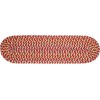 Rhody Cypress Brilliant Red CY47 8 in. X 28 in. Stair Tread Braided Rug