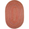 Rhody Cypress Brilliant Red CY47 10 ft. X 13 ft. Oval Braided Rug