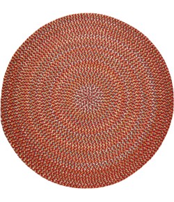 Rhody Cypress Brilliant Red CY47 8 ft. X 8 ft. Round Braided Rug