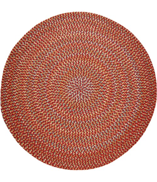 Rhody Cypress Brilliant Red CY47 8 ft. X 8 ft. Round Rug