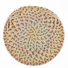 Rhody Cypress Earth Beige CY57 15 in. X 15 in. Chair Pad Braided Rug