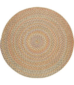 Rhody Cypress Earth Beige CY57 6 ft. X 6 ft. Round Braided Rug