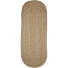 Rhody Cypress Earth Beige CY57 2 ft. X 8 ft. Oval Runner Braided Rug