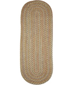 Rhody Cypress Earth Beige CY57 2 ft. X 6 ft. Oval Runner Braided Rug
