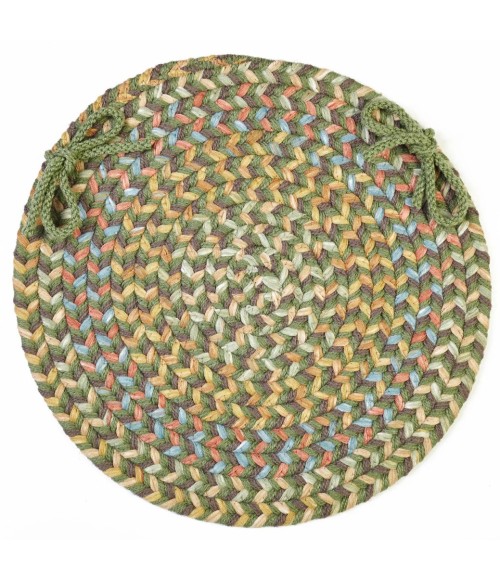 Rhody Cypress Olive CY67 15 in. X 15 in. Chair Pad Rug