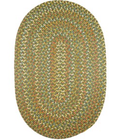 Rhody Cypress Olive CY67 3 ft. X 5 ft. Oval Braided Rug