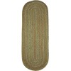 Rhody Cypress Olive CY67 2 ft. X 6 ft. Oval Runner Braided Rug