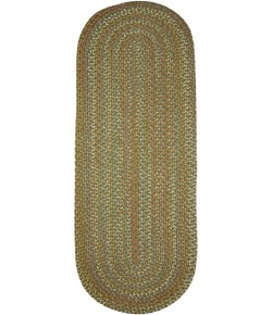 Rhody Cypress Olive CY67 2 ft. X 8 ft. Oval Runner Braided Rug