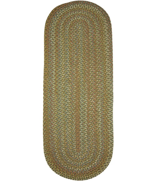 Rhody Cypress Olive CY67 2 ft. X 8 ft. Oval Runner Rug