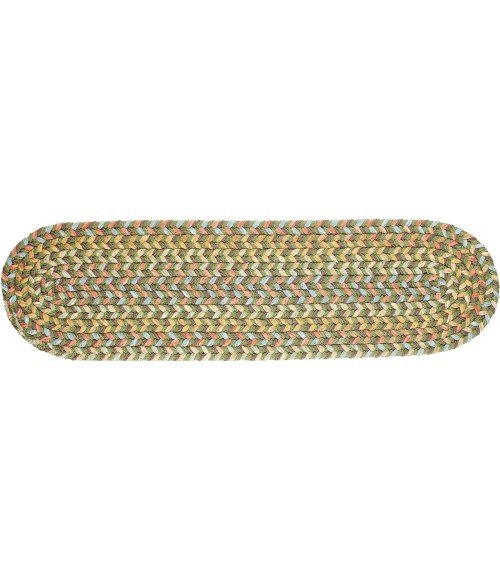 Rhody Cypress Olive CY67 8 in. X 28 in. Stair Tread Set-of-13 Rug