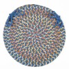 Rhody Cypress Marina Blue CY97 15 in. X 15 in. Chair Pad Braided Rug