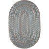 Rhody Cypress Marina Blue CY97 10 ft. X 13 ft. Oval Braided Rug
