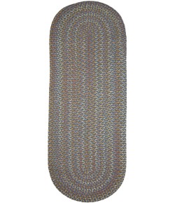 Rhody Cypress Marina Blue CY97 2 ft. X 8 ft. Oval Runner Braided Rug