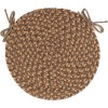 Rhody Camden Shades of Brown CD36 15 in. X 15 in. Chair Pad Set-of-4 Braided Rug