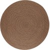 Rhody Camden Shades of Brown CD36 10 ft. X 10 ft. Round Braided Rug
