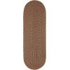 Rhody Camden Shades of Brown CD36 2 ft. X 10 ft. Oval Runner Braided Rug