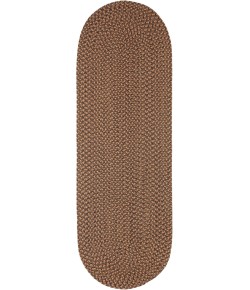 Rhody Camden Shades of Brown CD36 2 ft. X 10 ft. Oval Runner Braided Rug