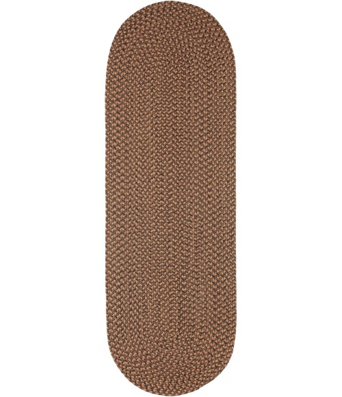 Rhody Camden Shades of Brown CD36 2 ft. X 10 ft. Oval Runner Rug