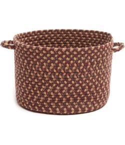 Rhody Camden Garnet CD46 18 in. X 12 in. Basket Braided Rug