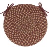 Rhody Camden Garnet CD46 15 in. X 15 in. Chair Pad Set-of-4 Braided Rug