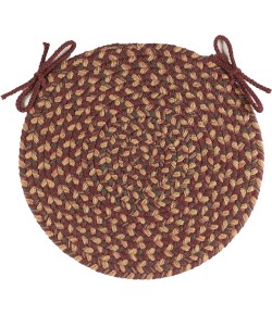 Rhody Camden Garnet CD46 15 in. X 15 in. Chair Pad Set-of-4 Braided Rug