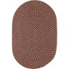 Rhody Camden Garnet CD46 7 ft. X 9 ft. Oval Braided Rug